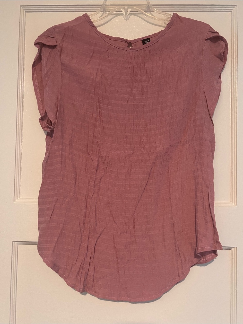 SHEIN Dusty Rose / Mauve Cap-Sleeve Blouse